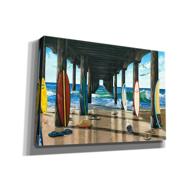 «Pier Group» par Scott Westmoreland, art mural sur toile, H 18 po x l 26 po x P 0,75 po