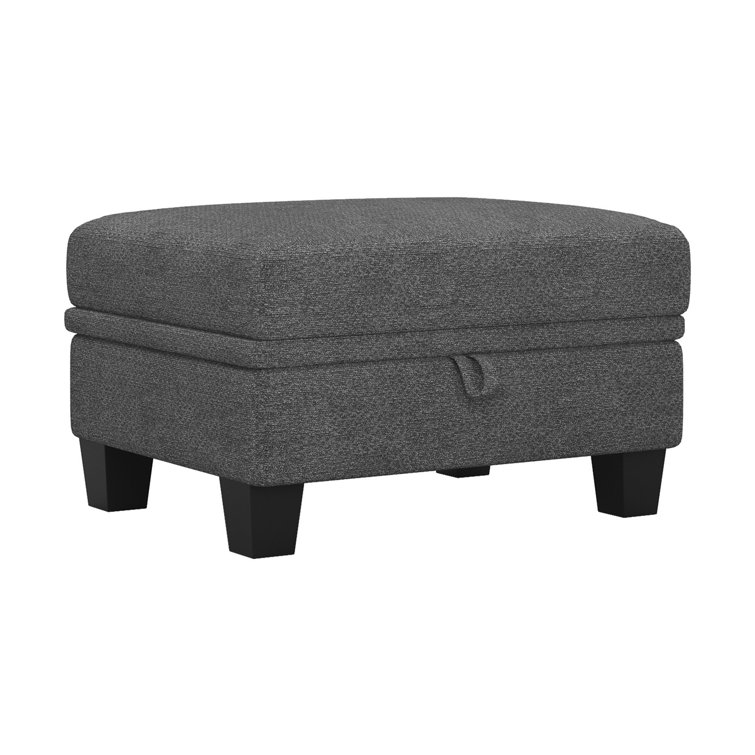 Repose-pieds de rangement polyvalent en chenille pour canapé modulaire modulaire ou comme siège simple ou table basse