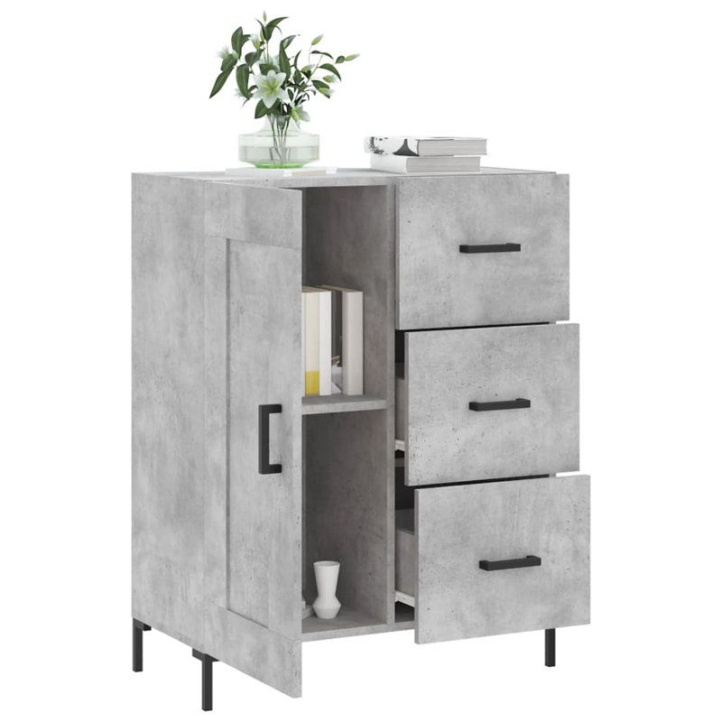 Mellins 69.5cm Sideboard, Concrete Grey
