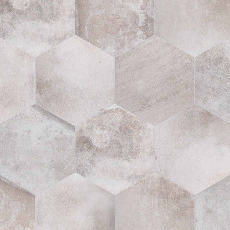 Americana Boston Hex 14" x 16" Porcelain Vintage Wall & Floor Tile