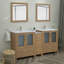 Meuble-lavabo double 72 po avec plateau et miroir-107174027