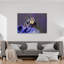 Fuzzy Bee On Lavender Bee Flower Wall Art Print 1 Piece Wrapped Canvas Wall Art-897113778