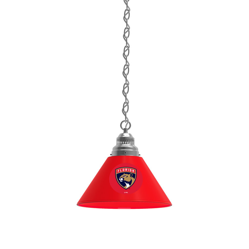 Luminaire suspendu conique 1 lumière NHL, Chrome, Florida Panthers