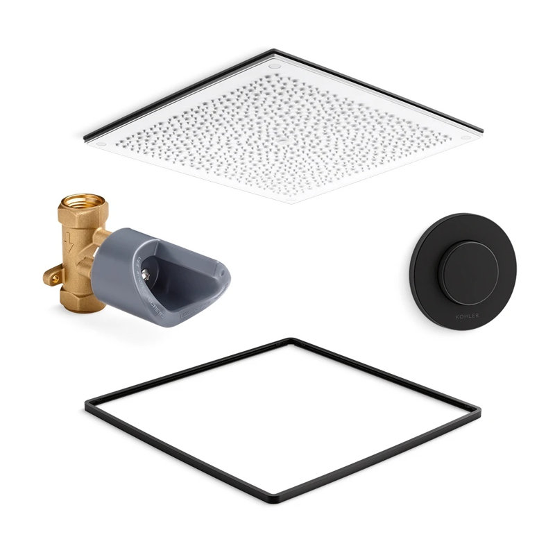 Pomme de douche Kohler Real Rain, Noir mat