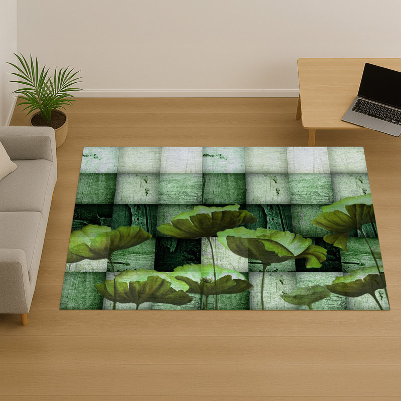Floral Area Rug, Rectangle 140 x 200 cm