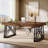 Industrial Computer Desk And Bookcase Set