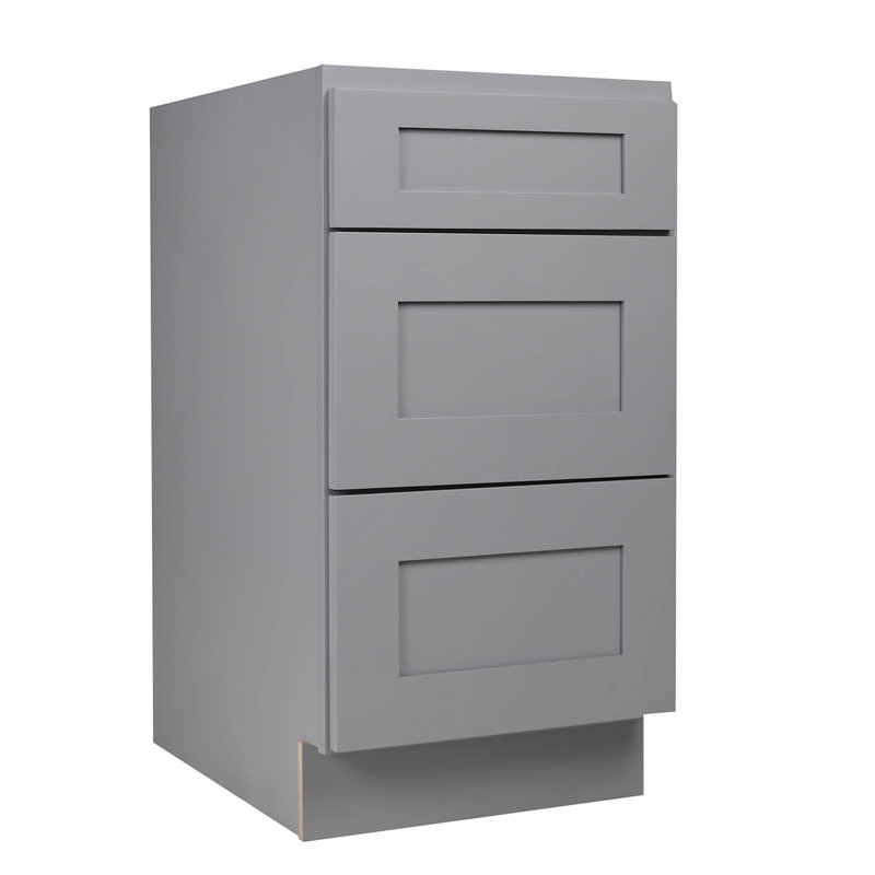 Base de meuble-lavabo 3 tiroirs gris cendré 3 tiroirs