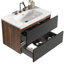 Meuble-lavabo mural simple avec lavabo en céramique Caryll, armoire de rangement moderne avec charnières à fermeture en douceur DTC, pour salle de bain, appartement et hôtel-815650064-808778445-833645115