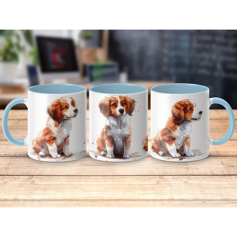 Ceramic Coffee Mug, 4, Light Blue