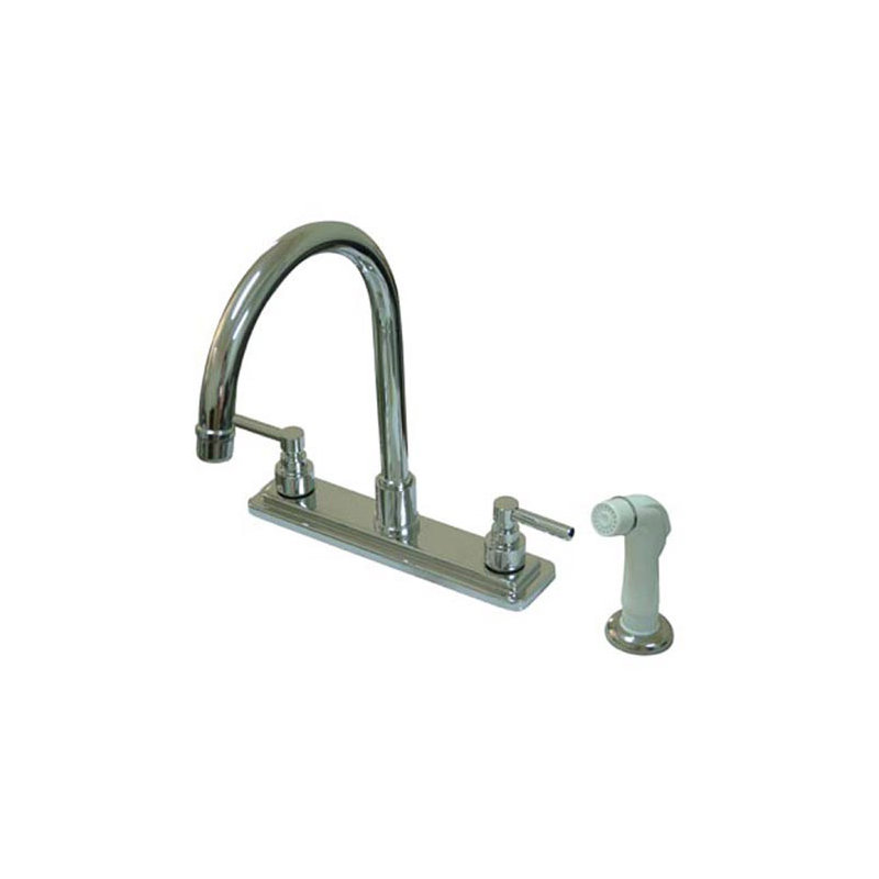Tampa Double Handle Kitchen Faucet, Polished Nickel