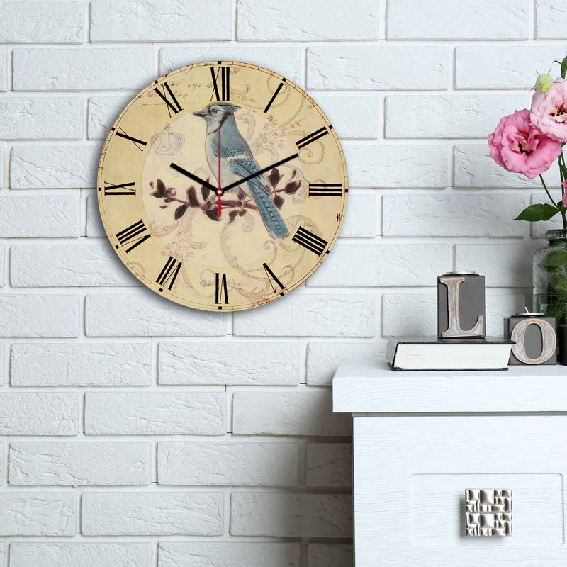 Horloge murale élégante Elegant, 11,8 pouces de diamètre | 100% panneau de fibres à densité moyenne avec une épaisseur de 0,2 pouce | Design élégant pour la maison ou le bureau | La montre moderne ajoute de la sophistication à n'importe quel espa