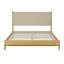 Ensemble de cadre de lit très grand moderne avec 2 tables de chevet, lit plateforme gris clair avec tête de lit et tables de chevet assorties pour la chambre à coucher-345933103-345933101