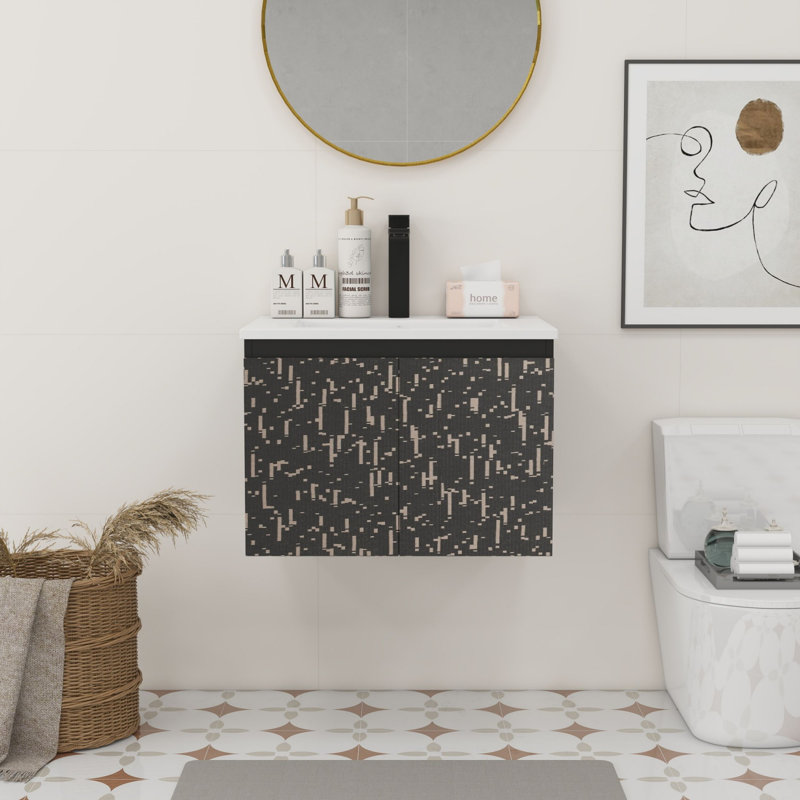Meuble-lavabo flottant avec lavabo