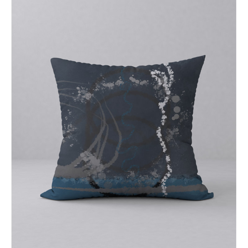 Abstract Throw Pillow, 18" H x 18" W