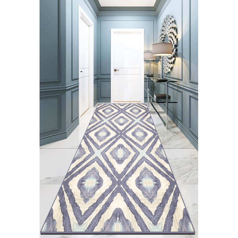 Antibacterial Hall Carpet, 100% Polyester, 31.5 x 78.7 Inches | 10 mm Pile Height, Non-Slip Underside, Machine Washable | Durable Dot Base, Perfect for Entryways & High-Traffic Areas, Easy to Maintain
