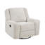 Mobilier de salon luxueux avec fauteuil inclinable et pivotant en tissu ébène-130083705