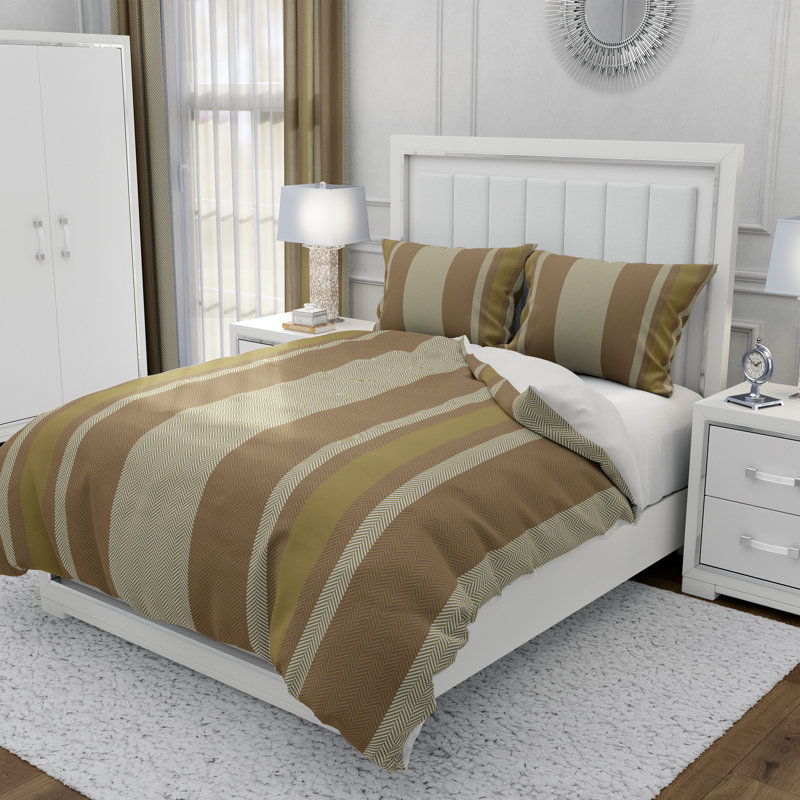 Striped Duvet Cover, King Duvet Cover + 2 King Shams