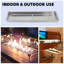 304 Stainless Steel Dual Row Gas Fire Pit Burner Kit – Complete Installation Accessories, Linear Fireplace Burner – Silver for Indoor/Outdoor Patio, Garden, Fire Table-132794273