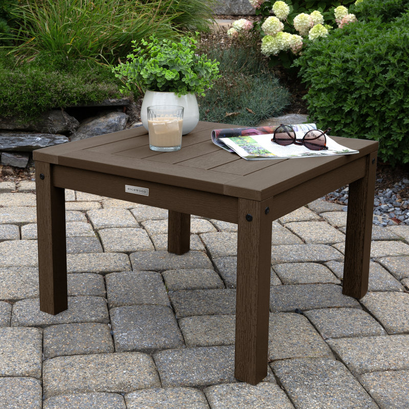 Table d'appoint en plastique Arbnora, Gland de chêne vieilli