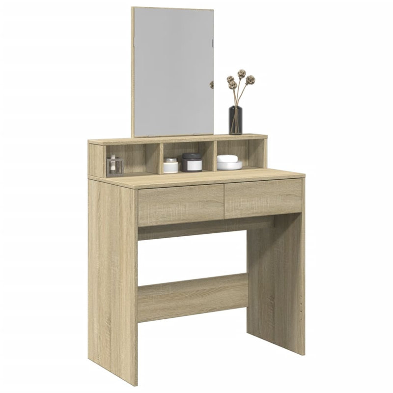 Dressing Table with Mirror, Sonoma Oak