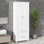 Tall Storage Cabinet With Two Drawers & 3-Height Adjustable Shelf – Perfect For Bathroom And Office