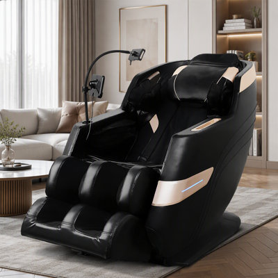 Fauteuil inclinable de massage de 47,31 pouces de hauteur avec Bluetooth et haut-parleurs, zéro gravité, pression d'air du corps entier, 10 rouleaux pour la thérapie du cou, de la taille et du dos