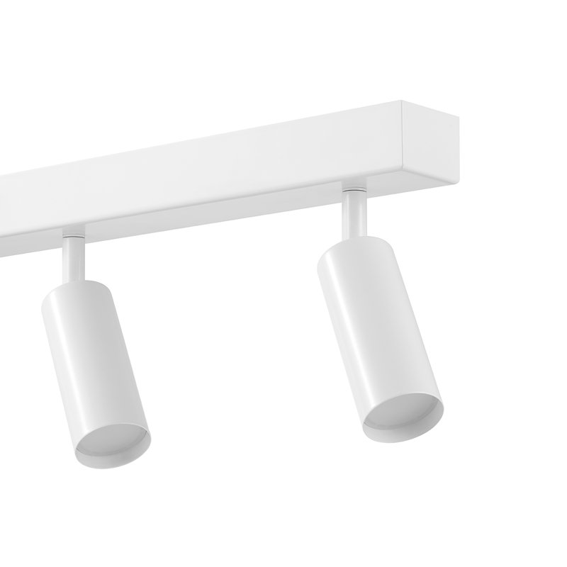 Bianca  4-Light Matte White Dimmable LED Integrated Track Lighting with Pivoting Track Heads