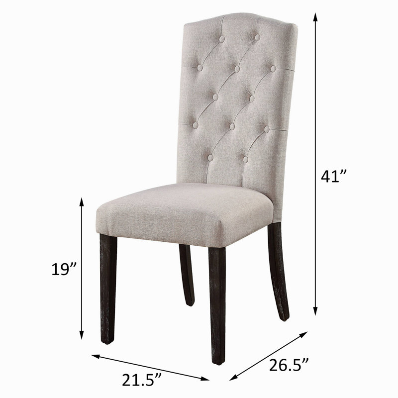 Ensemble de 2 chaises capitonnées à dossier