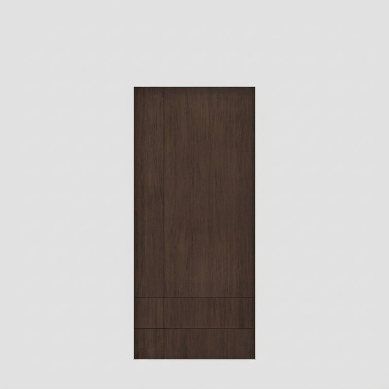Porte à panneau 80 po en acajou avec dalle signa - contemporaine, moderne, non finie, 36" x 80" [36" Door]
