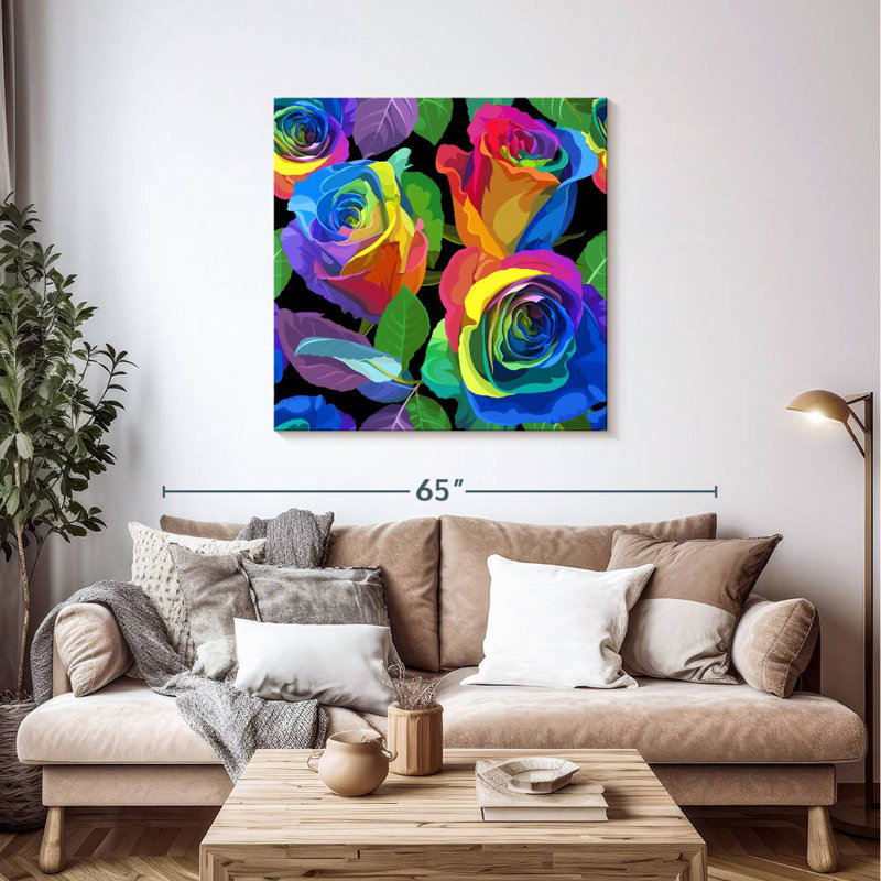Harnek Neon Rainbow Roses