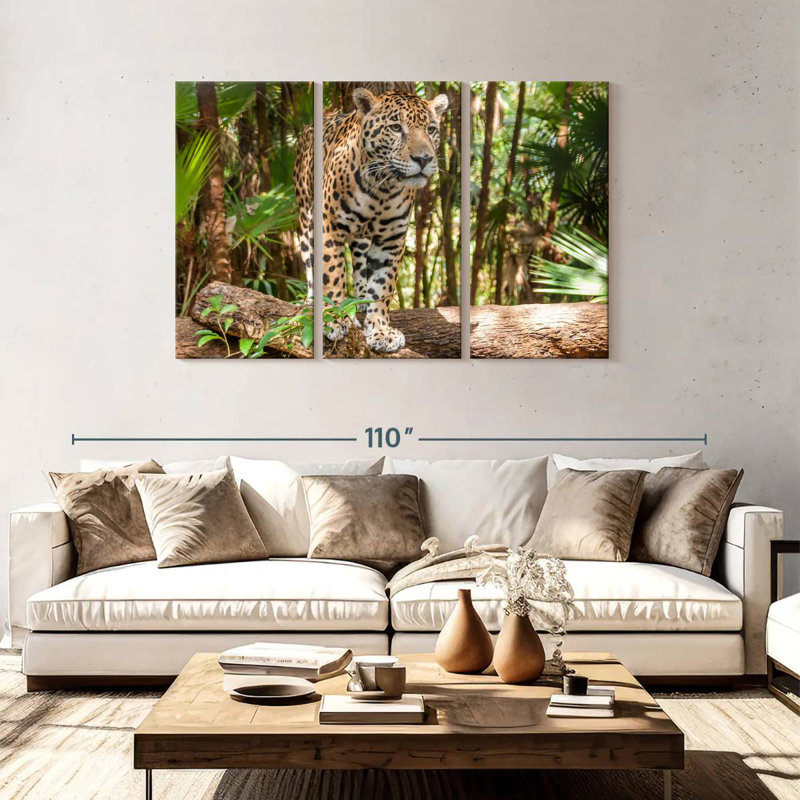 Brampt Walking Forest Leopard, 48" H x 74" W