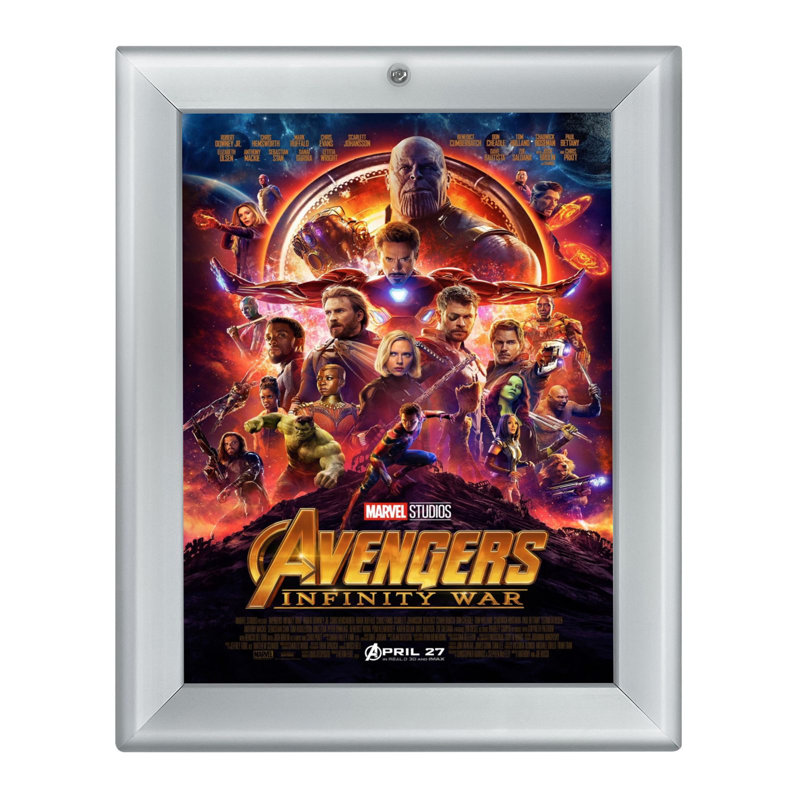 Cadre photo simple en métal, Argent, 30 po x 40 po
