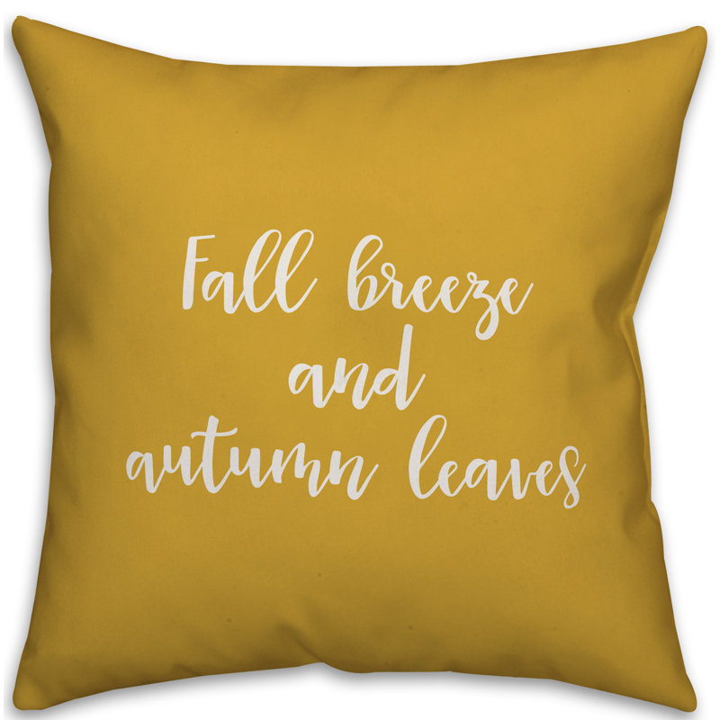 Reversible Throw Pillow, Mustard, Pillow Cover