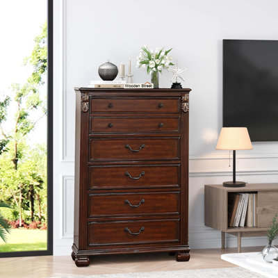 Holgerth Solid Wood 36'' W 6 - Drawer Dresser