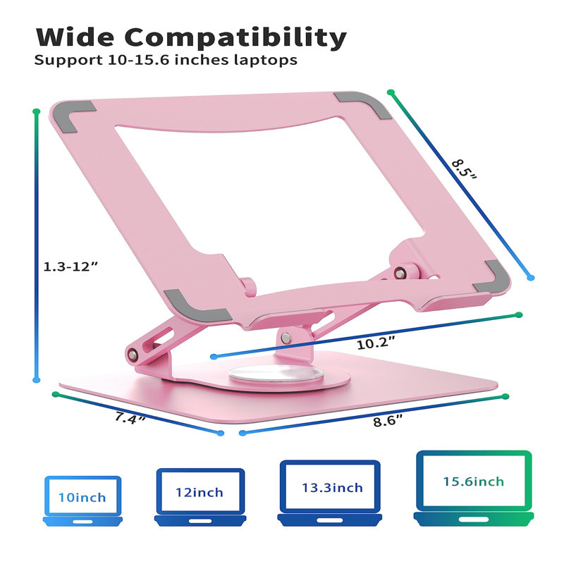 Metal Stackable Monitor Stand, Pink
