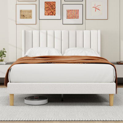 Sutter Upholstered Wingback Bed