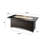 Rectangle Polyresin and Glass Propane and Natural Gas Smokeless Fire Pit Table with Lid-11958600