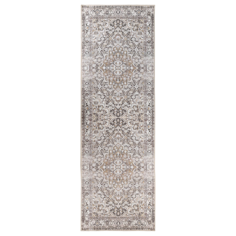 Tapis d'intérieur à motif géométrique Elodi, Tapis de couloir 2 pi 6 po x 7 pi 6 po