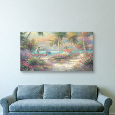 « île of palms », reproduction de peinture à l’acrylique sur toile
