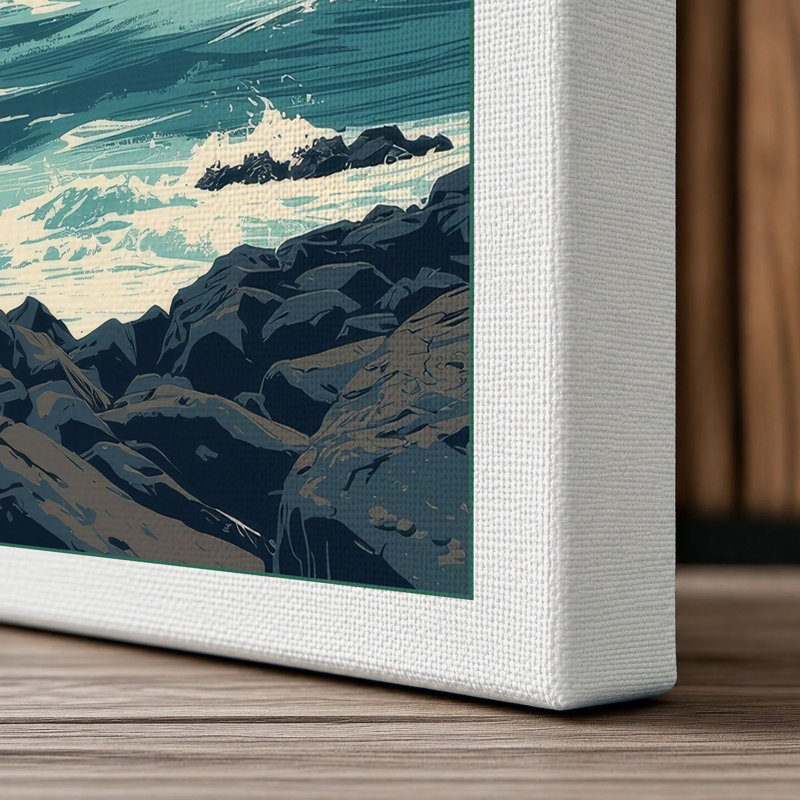 Rocky Coastline Coastal - Wrapped Canvas, 36x24 - 91.4 x 61.0 cm, White Border