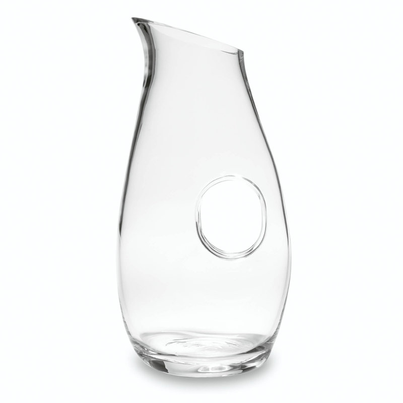 Elegant 1.5 Quart European Crystal Pierced Pitcher
