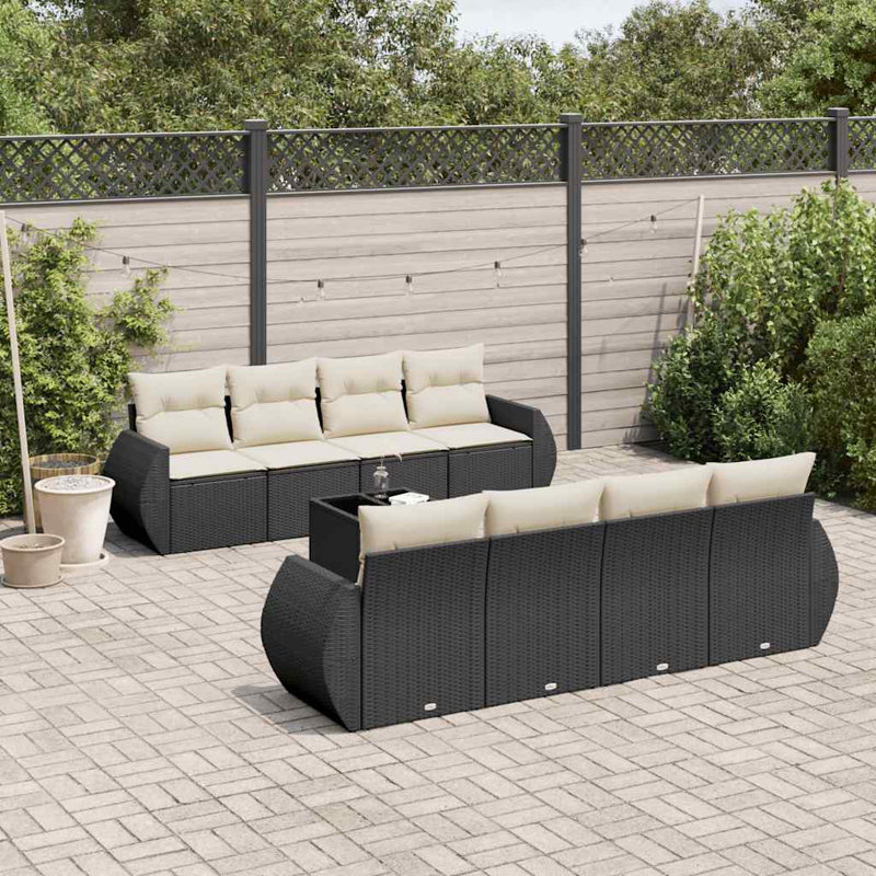 Ensemble de canapé de jardin en rotin PE 98,4 po Vidaxl