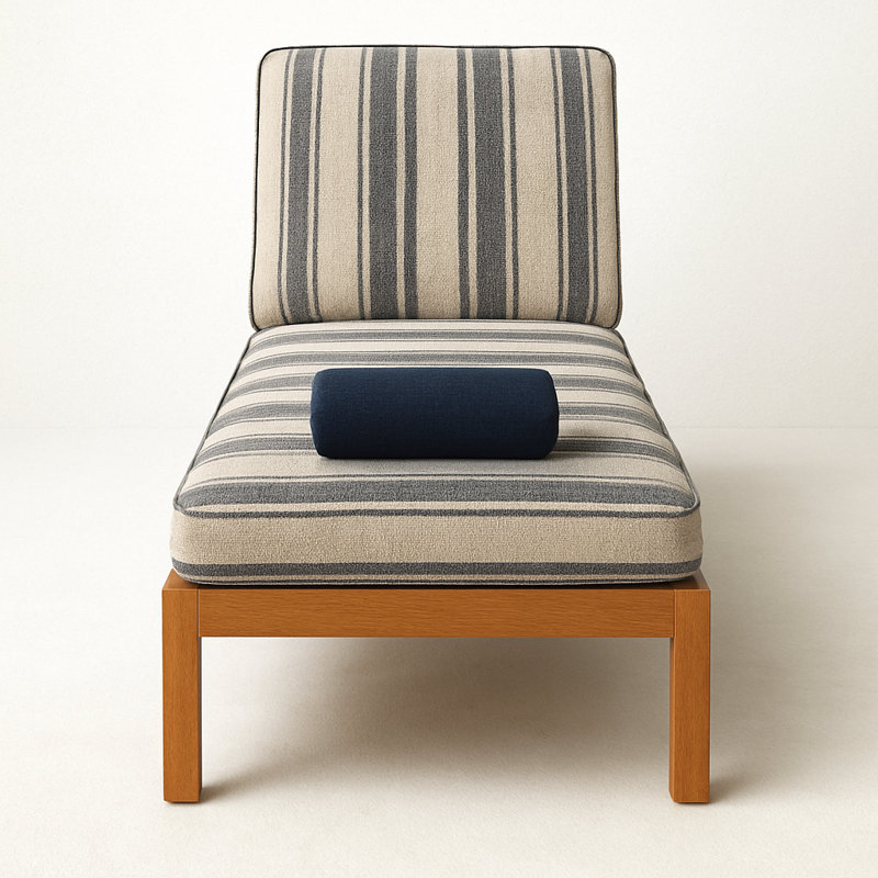 Chaise longue d'extérieur en teck Jean-Luc