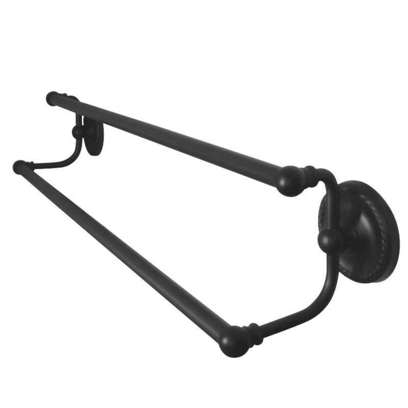 Laurel Double Wall Mounted Towel Bar, Oil rubbed bronze