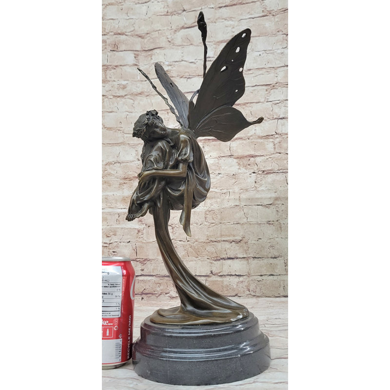 Sleeping Floating Fairy Original Bronze Statue Sculpture Figure Collectible 16 Inches X 7 Inches