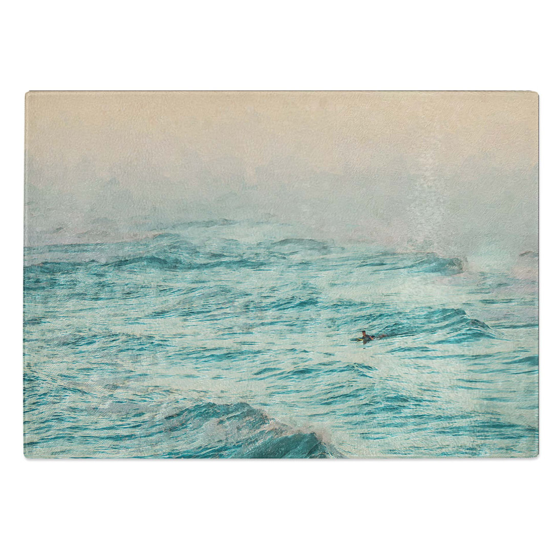 Tempered Glass Surfing in Daytona Beach Chopping Board