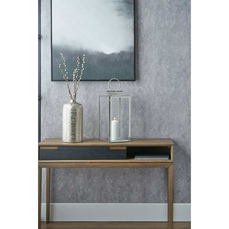 Metal Lantern, Silver, 48cm H x 22cm W x 48cm D