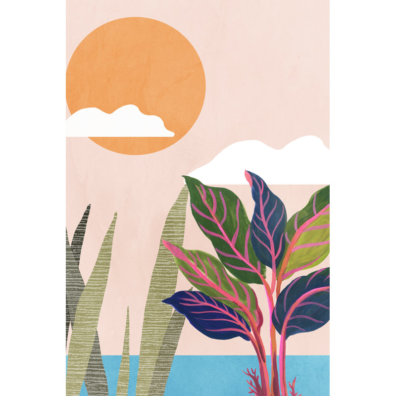 «Sunny Ocean Drive II» sur toile par Asia Jensen, reproduction, H 18 po x l 12 po x P 1,25 po