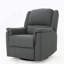 Fauteuil inclinable oscillant en tissu gris anthracite avec fauteuil inclinable manuel-579028152