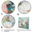 Romanok, rose, bleu, œillets, fleur sur toile-88526414-88526408